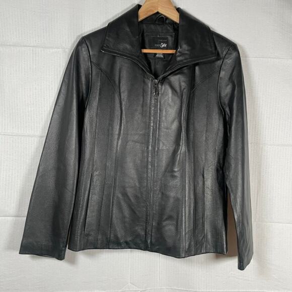 🔵 East5th Women`s Size PM Black Casual Leather Jacket - Picture 1 of 8